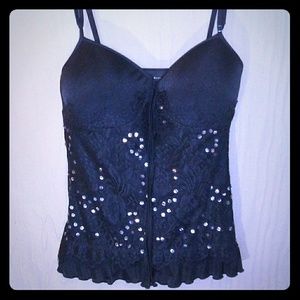 The Limited Black Beaded Top